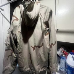Chemical protective overgarment NFrR  type 2 desert camouflage printed