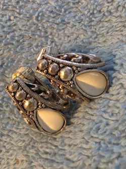Vintage AVON silver clip-on earrings