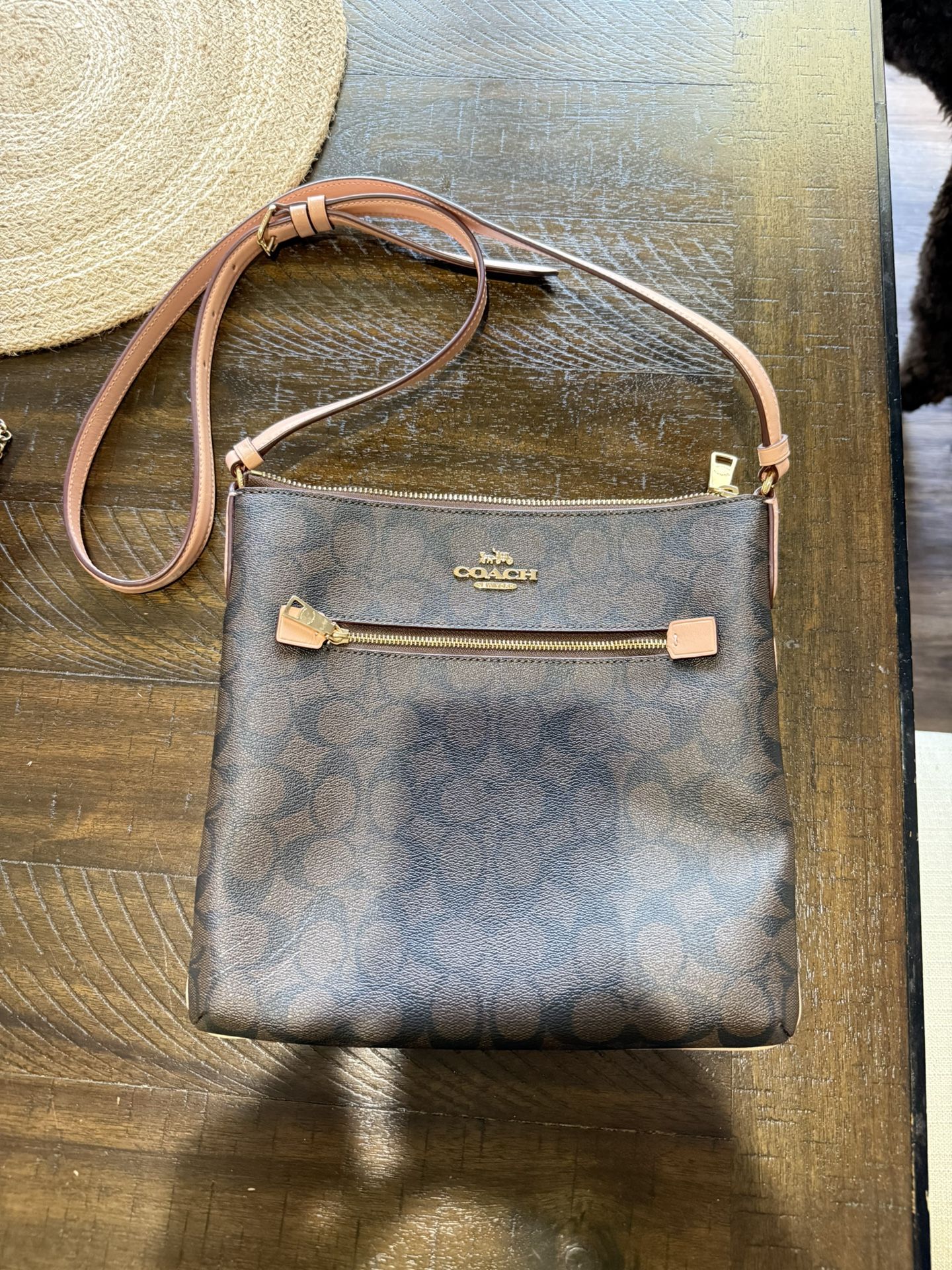 Brown/ Pink Coach Purse