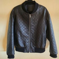 NEW Gucci GG Lamb Skin genuine leather jacket purse  bag - Size Large  $5600