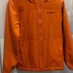 Columbia Reversible Fleece Lined Hooded Rain And Snow Jacket Youth Size M