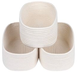 White Small Storage Baskets