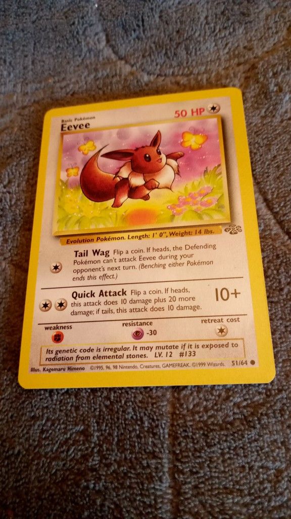 Pokemon 1999 Jungle 1st Edition EEVEE Card