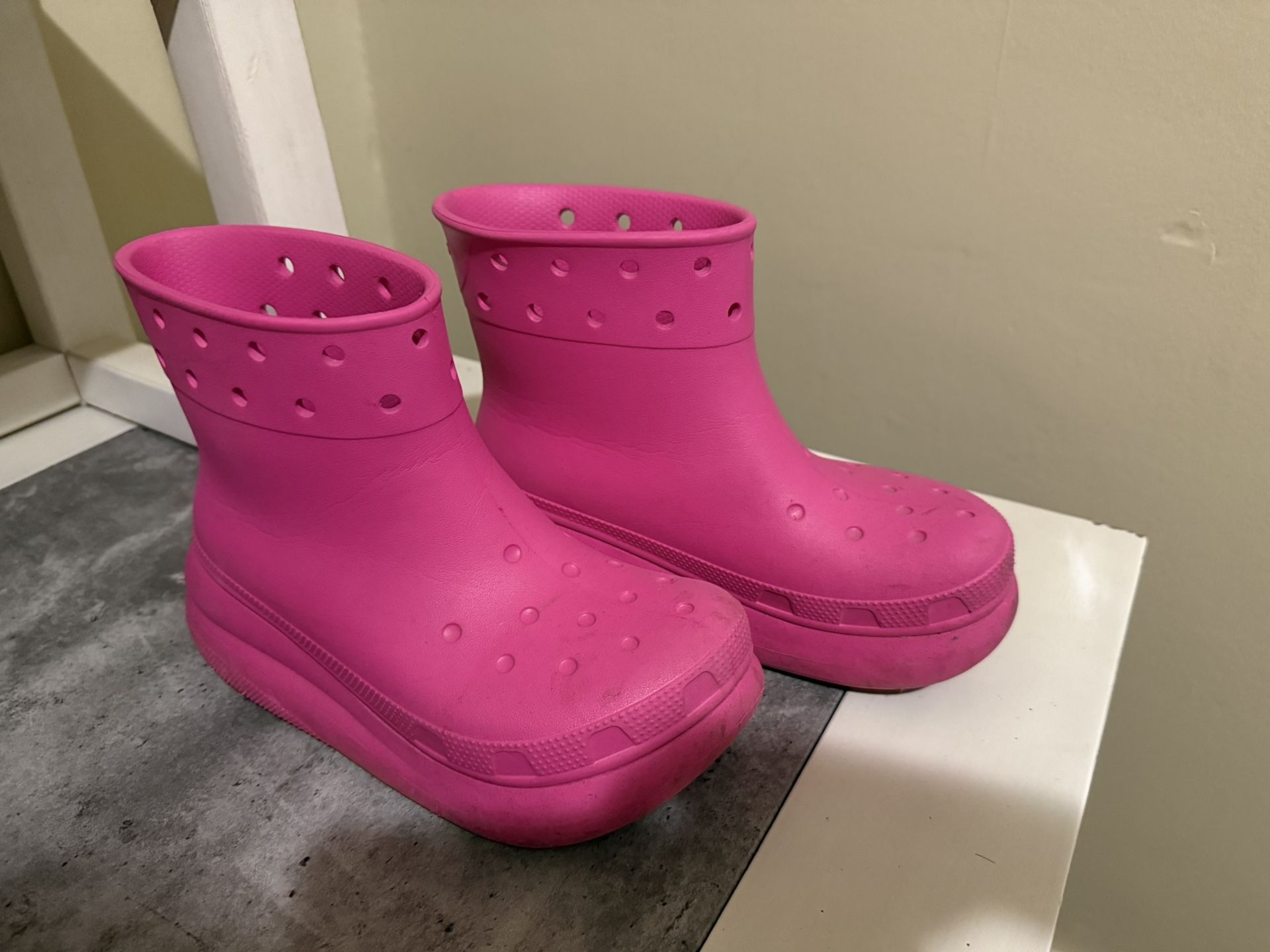 Pink Croc Boots