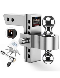 Adjustable Trailer Hitch Ball Mount with Lock