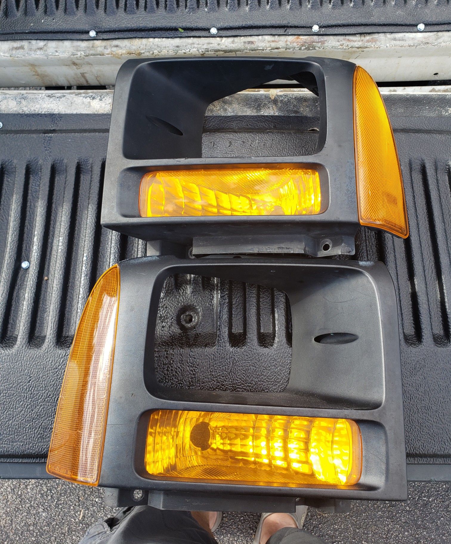 F-250 factory headlights frames