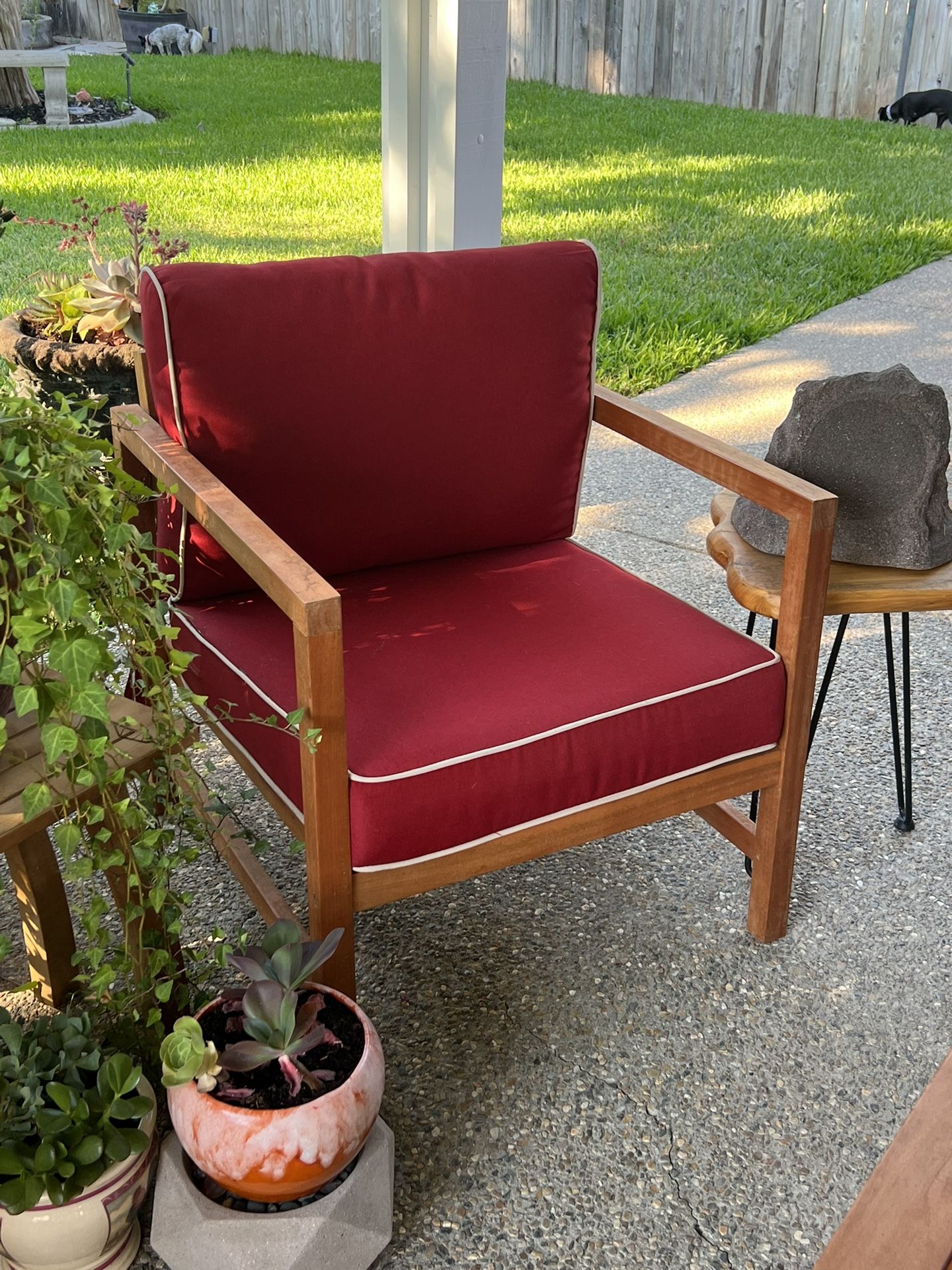 SAFAVIEH Outdoor Living Burbank Brown Acacia Wood 4piece Furniture Set for Sale in Stockton, CA