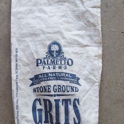 South Carolina PALMETTO F.A.R.M.S stone ground mixed grits 2lb cloth bag