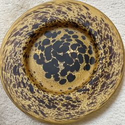 Tortoise Shell Vintage Glass Bowl / Dish / Center Piece - Italy 