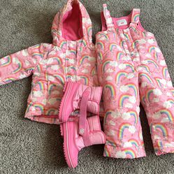 Toddler Size 2t Winter Jacket and Pants Suit 