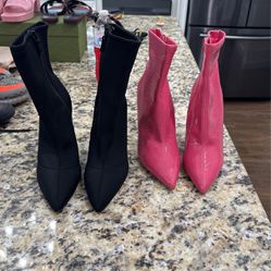 2 pair of boots Aldo and Steven Madden in pink