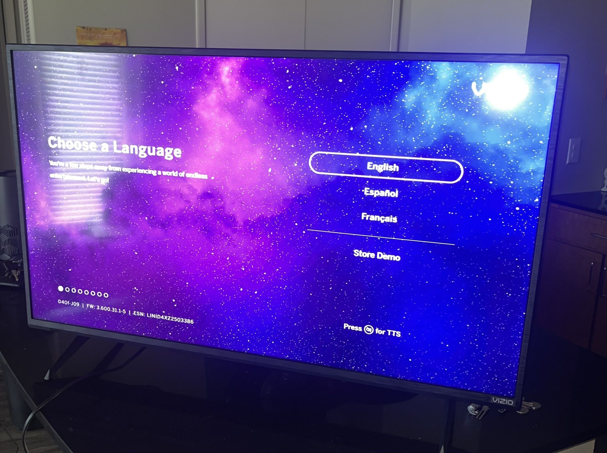 40” Vizio Smart Tv