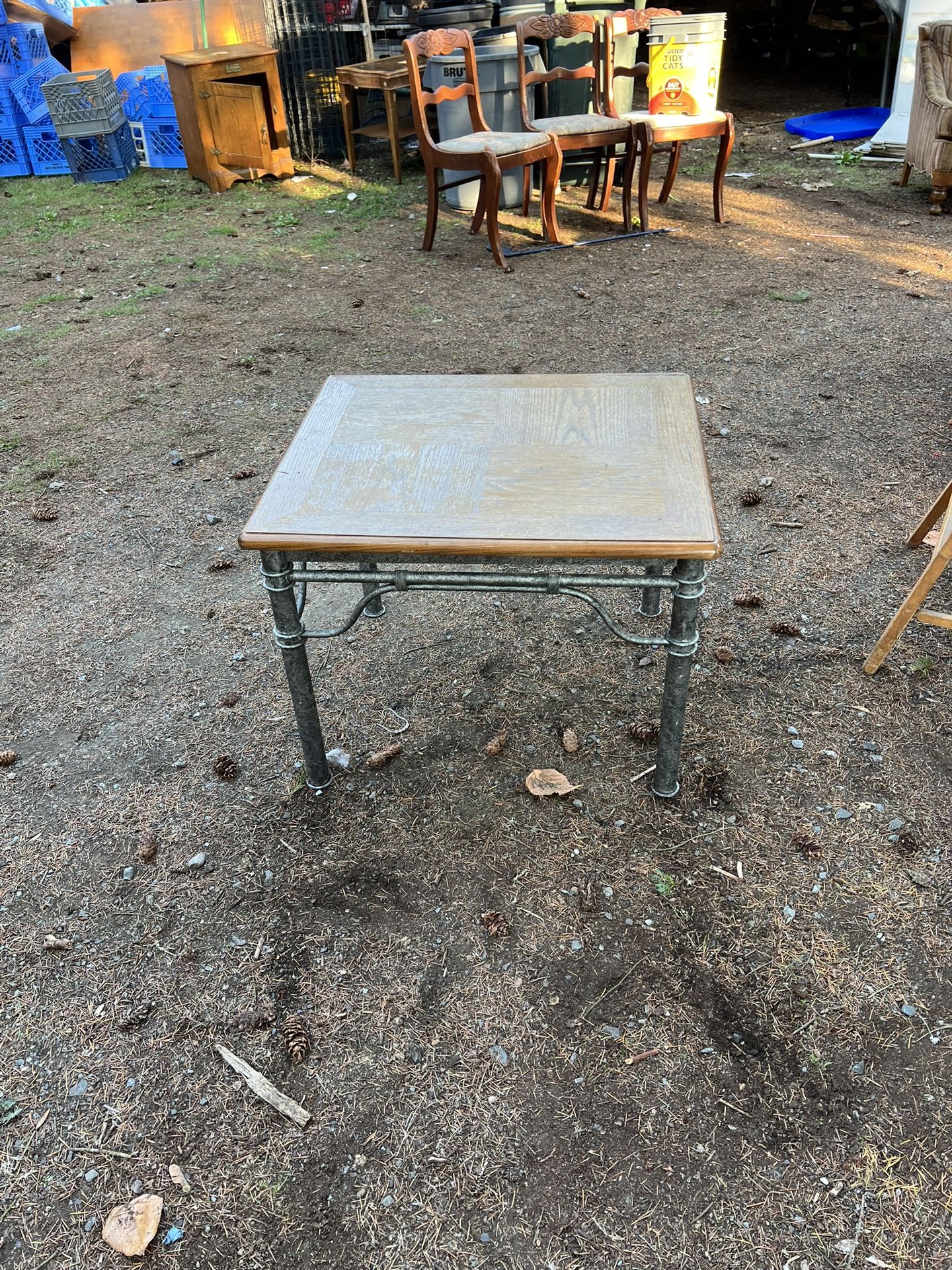 Table With Metal Base