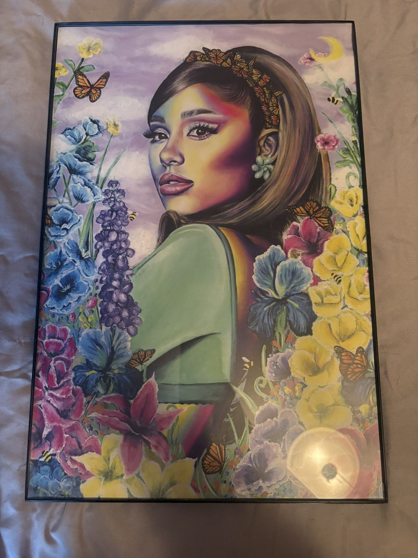 Framed Ariana Grande Painting