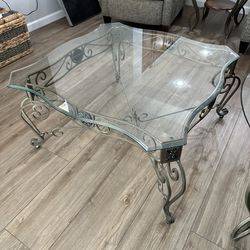 Glass Coffee And End Table