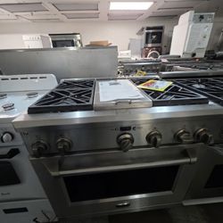 36" GE MONOGRAM DUAL FUEL RANGE STAINLESS STEEL 