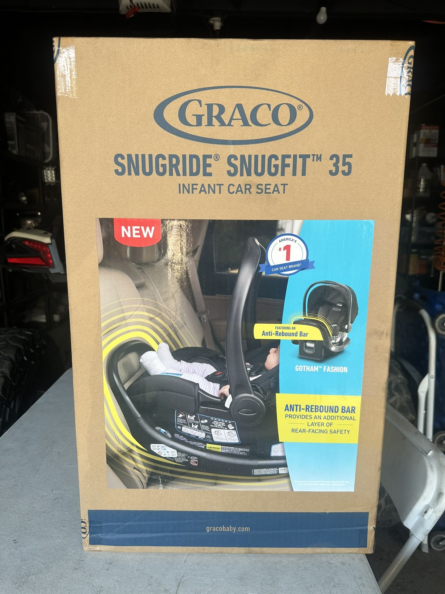 Graco SnugRide SnugFit 35 Infant Car Seat with Anti-Rebound Bar