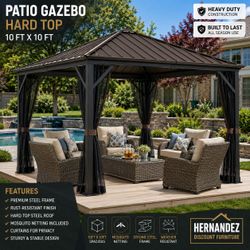 10x10 new in box  outdoor gazebo hard top