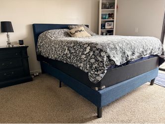 Queen Bed Frame, Mattress, Box Spring