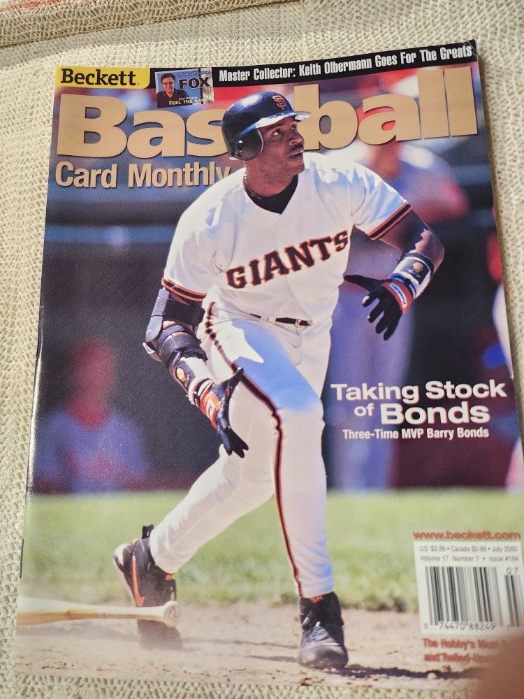 Beckett Baseball Card Monthly Price Guide Barry Bonds July 2000