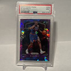 RJ Barrett Purple Prizm Cracked Ice /149 RC PSA 9