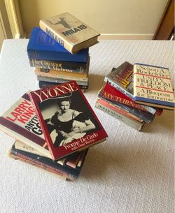 23 Signed Vintage Books — De Carlo, Uris, Rockefeller & More