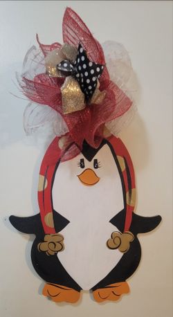 Handpainted Penguin Sign