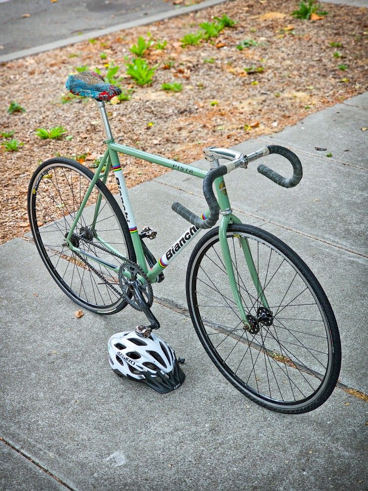 Gang Green Bianchi Pista Track Bike