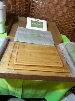 Brand New KEECHEE Natural Bamboo Cutting Board Set of 4-    $30 CASH
