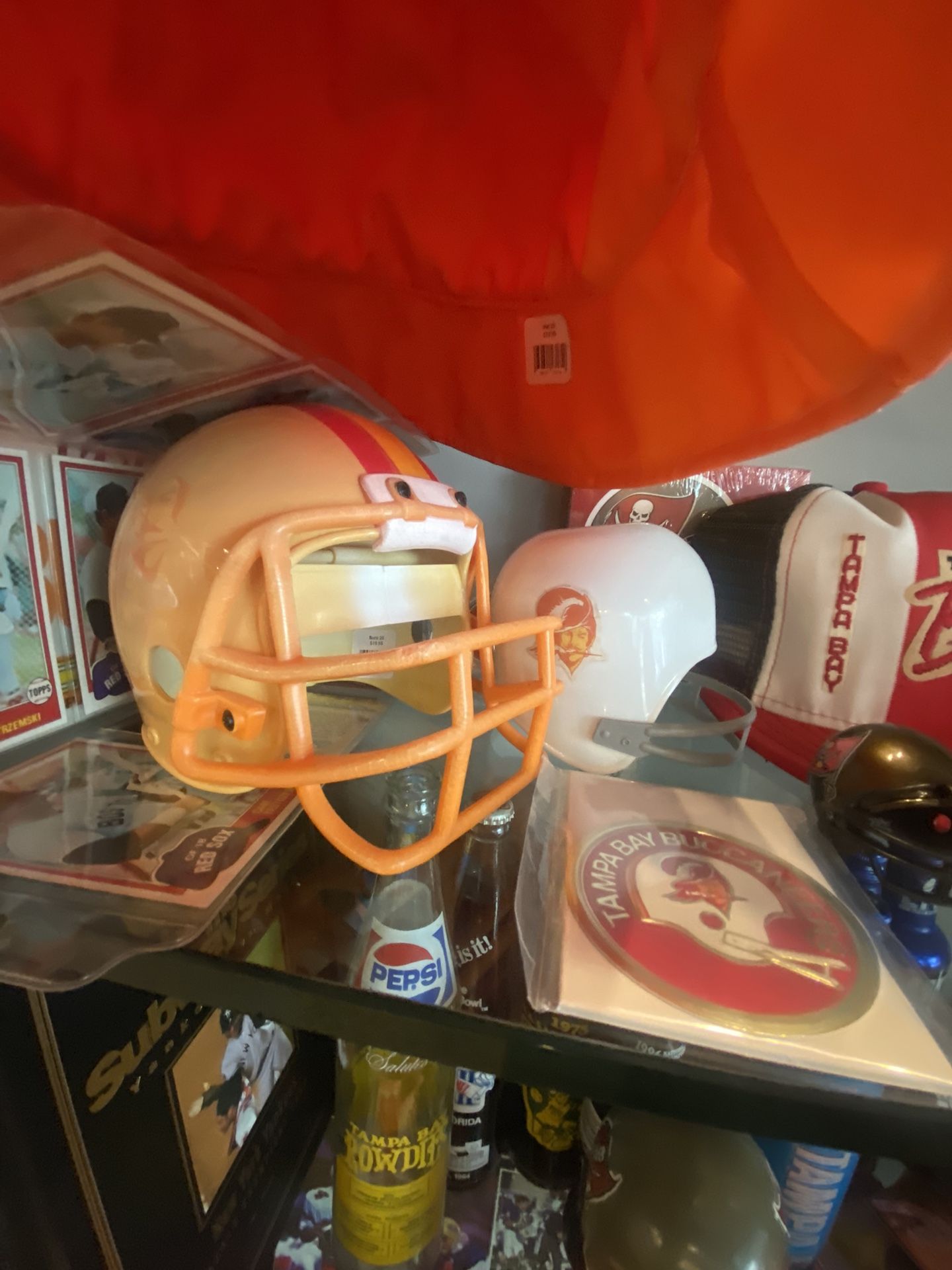 Vintage Tampa Bay Bucs Hats, Helmets, Jerseys, Etc