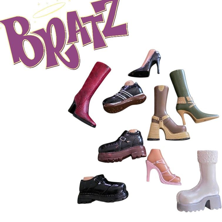 VTG Bratz Doll Single Replacement Shoes Heels Sandals Boots Lot Of 9 Y2K 