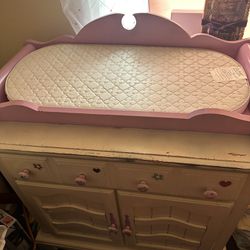Vintage Baby Changing Table Solid Wood 