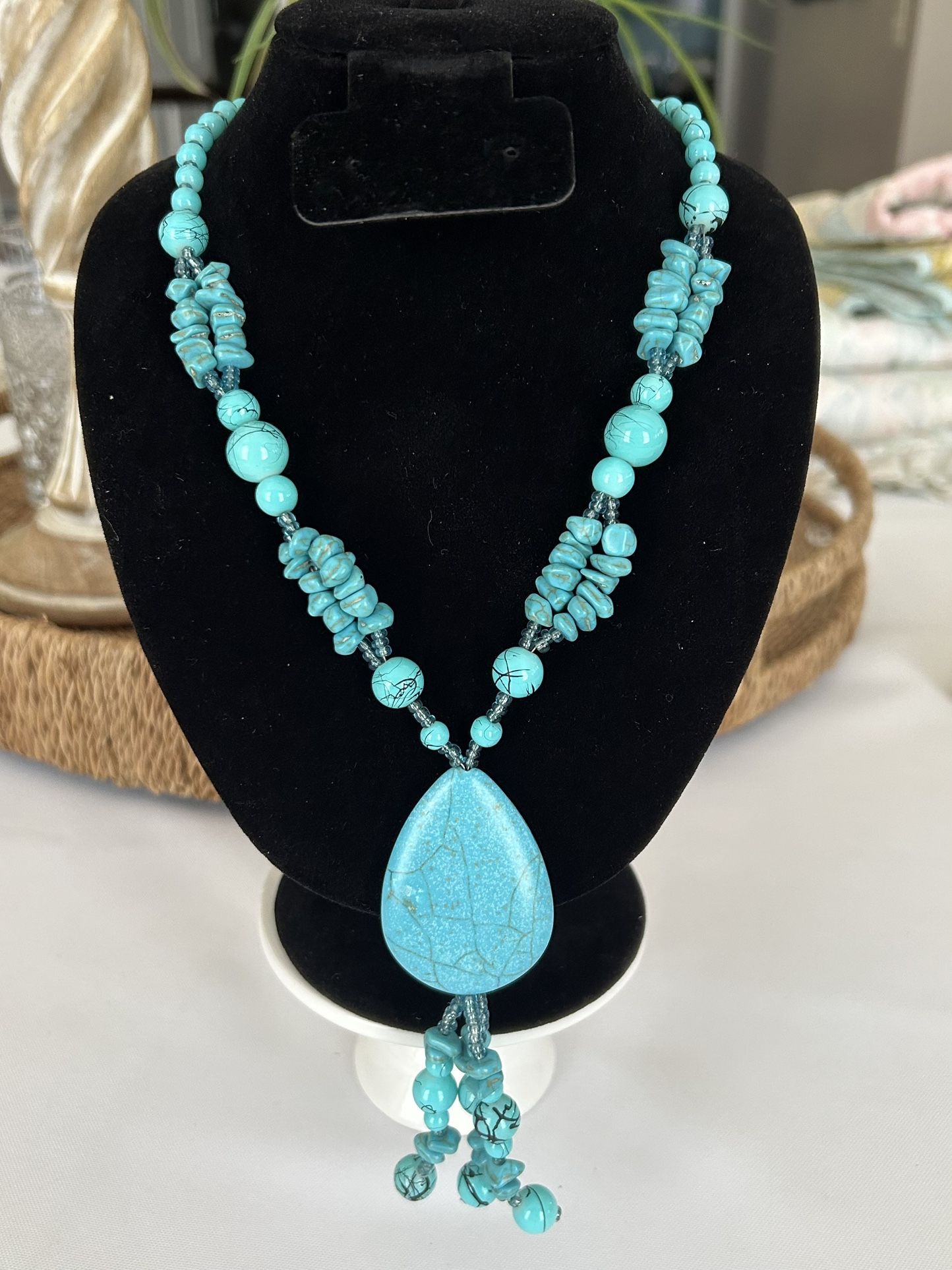 Faux Turquoise Necklaces (2)