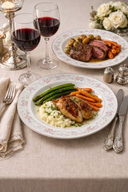 Empress China Japan 1980s Seville Floral Set Of 8 Dinner Plates, 10”