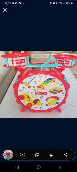 Retro Style Fisher Price Toddler Drum Set