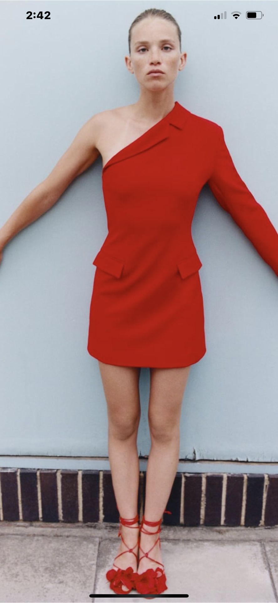 Zara Red Blazer Dress