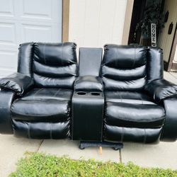 Black Reclining sofa 