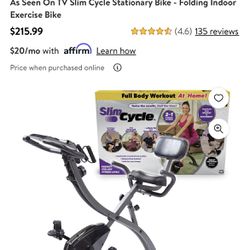 Slim Cycle -Indoor Exercise Bike