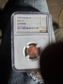 1998 Gambia 1 Butut Peanuts Coin NGC Genuine