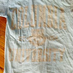Men's light gray Columbia University tshirt size medium 