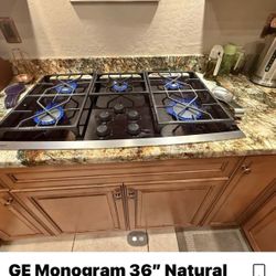GE Monogram 36” Gas-on-Glass Cooktop/Stovetop