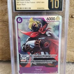 Sanjii One Piece Card Game 500 Years in the Future OP07-064 SR CGC Pristine 10 Slab