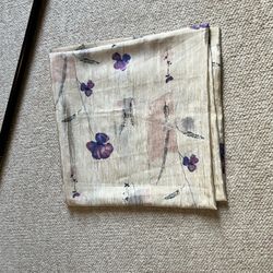 Shower Curtain And Brown Rod ( Like New)