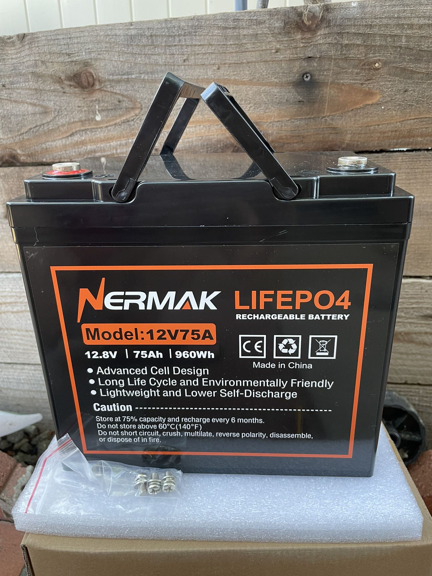 NERMAK 12V 75Ah Lithium LiFePO4 Deep Cycle Battery