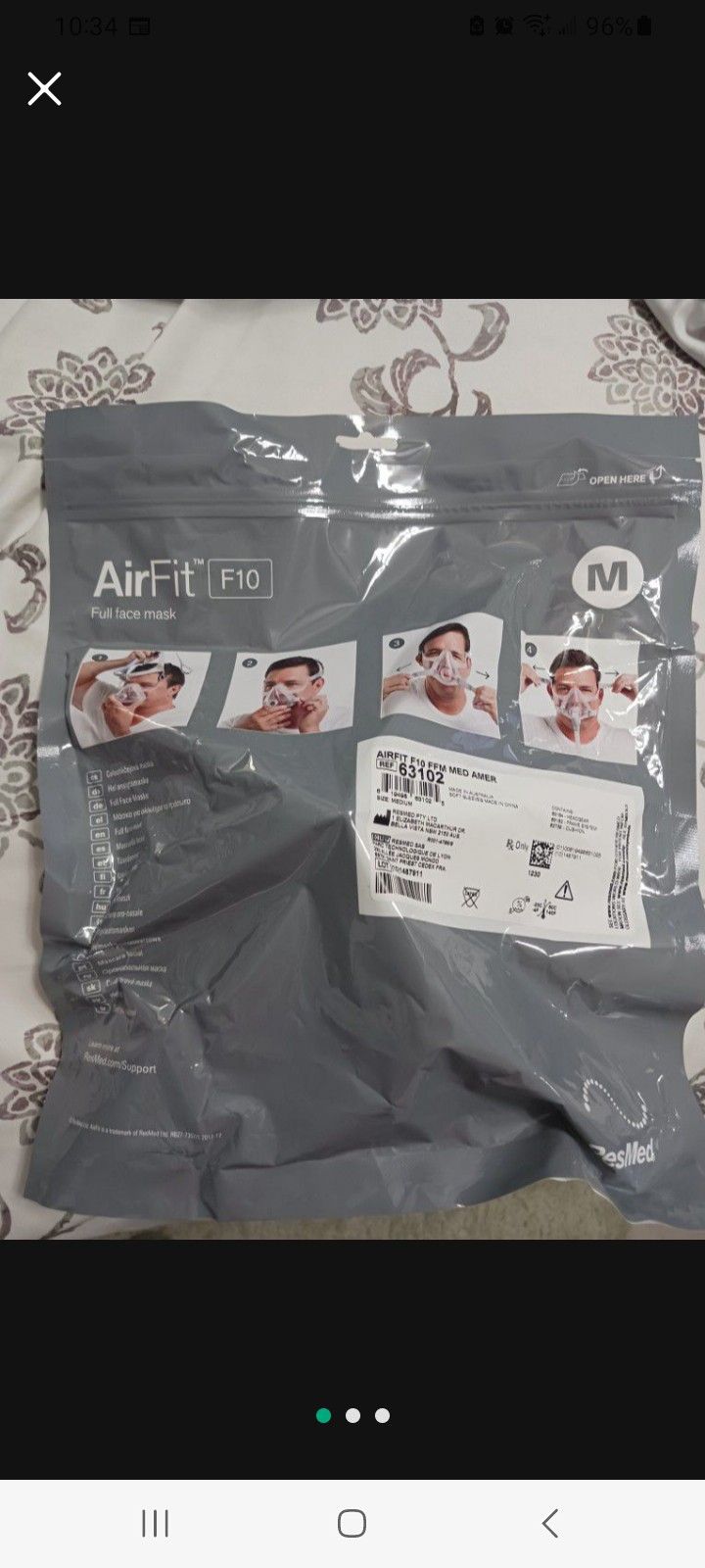 Full Face Mask Air Fit F10 For A Cpap