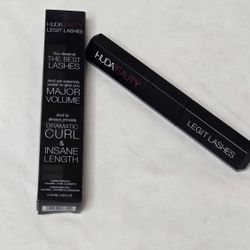 HUDA BEAUTY LEGIT LASHES Double-Ended Volumizing and Lengthening Mascara. BRAND NEW 