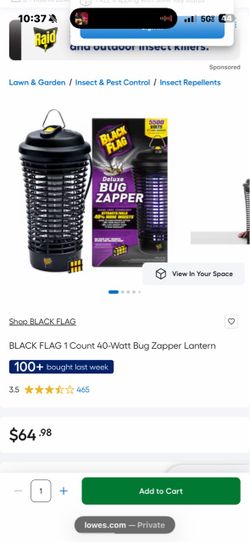 Black flag electric bug zapper