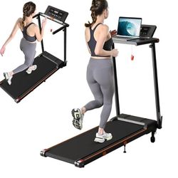 Foldable Treadmill with Incline Treadmill with Home Removable desk