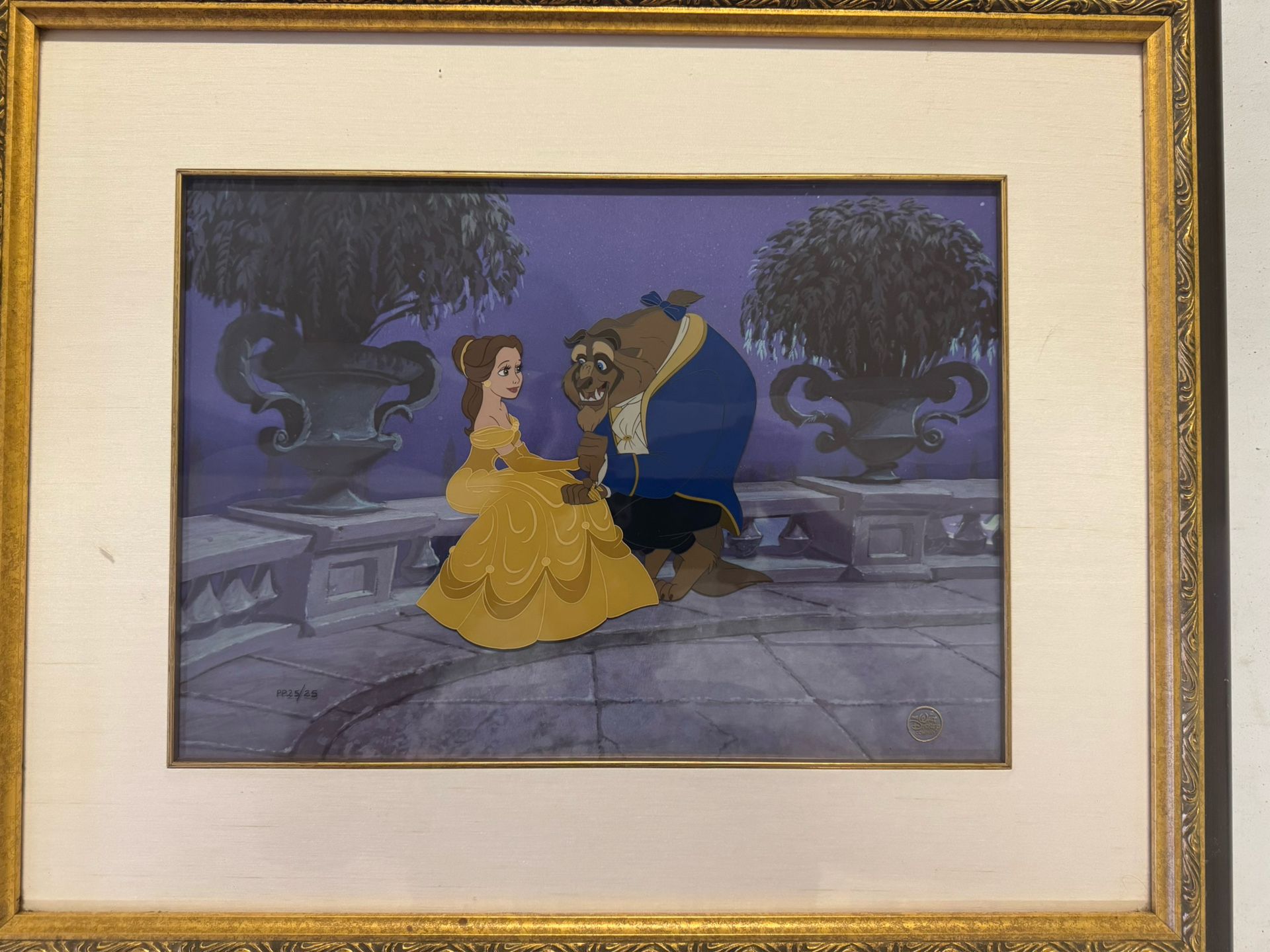 Rare Disney's Animated Classic Film Beauty and the Beast Cel Publisher’s Proof 25of25