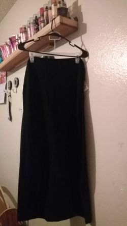 Black strapless dress